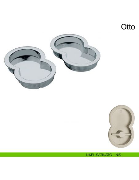 Maniglia per porta scorrevole otto Manital cieca nikel satinato