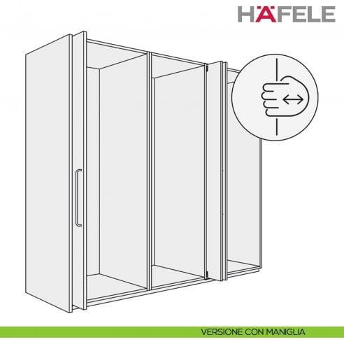 Guarnitura per ante rientranti Hafele Hawa Concepta III 25-35 Pull con maniglia