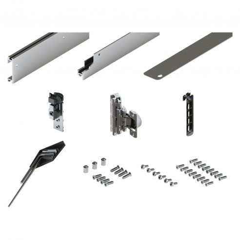 Guarnitura per ante rientranti Hafele Hawa Concepta III 25-35 Pull con maniglia