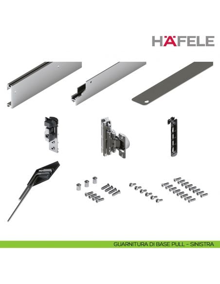 Guarnitura per ante rientranti Hafele Hawa Concepta III 25-35 Pull con maniglia
