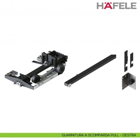 Guarnitura per ante rientranti Hafele Hawa Concepta III 25-35 Pull con maniglia
