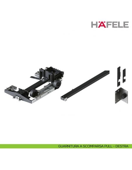 Guarnitura per ante rientranti Hafele Hawa Concepta III 25-35 Pull con maniglia