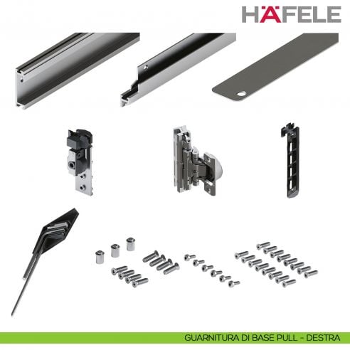 Guarnitura per ante rientranti Hafele Hawa Concepta III 25-35 Pull con maniglia