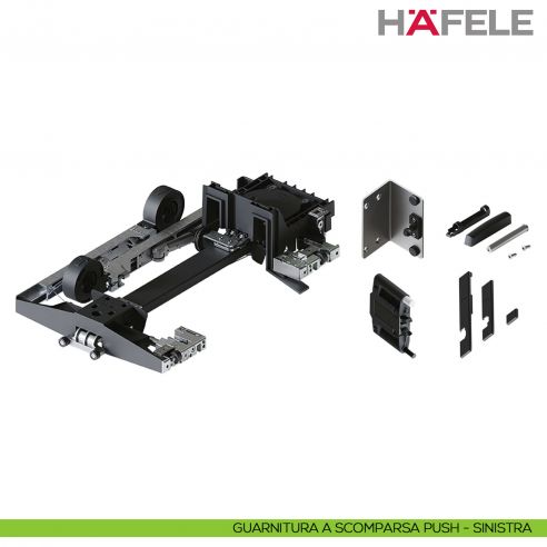 Guarnitura per ante rientranti Hafele Hawa Concepta III 25-35 Push senza maniglia