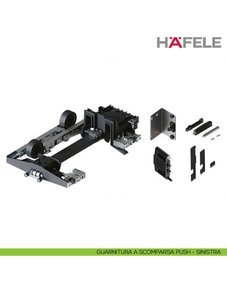 Guarnitura per ante rientranti Hafele Hawa Concepta III 25-35 Push senza maniglia