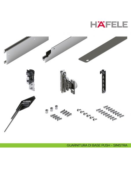 Guarnitura per ante rientranti Hafele Hawa Concepta III 25-35 Push senza maniglia