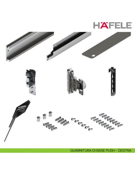 Guarnitura per ante rientranti Hafele Hawa Concepta III 25-35 Push senza maniglia