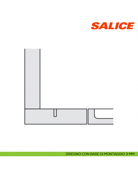Cerniera Salice C2AVN99AC Push controcollo per apertura dell'anta senza maniglia - disegno base H 3