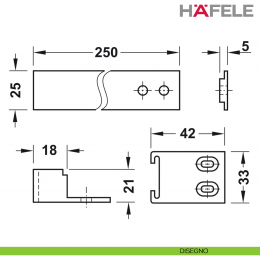BLUM CERNIERA FRIGORIFERO Cerniera 91K9550 Ricambio Per Porta Clip