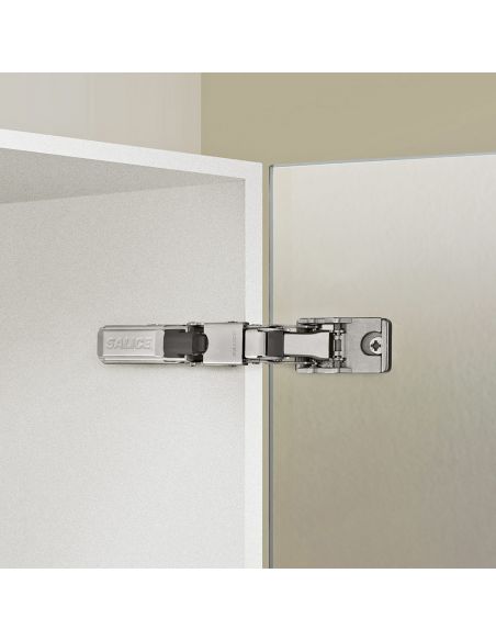 Cerniera per anta in vetro senza foratura Salice CBGQAC9 Universali Push apertura 110 gradi per ante senza maniglia
