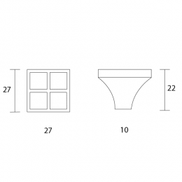 Pomello per mobile Swarovski Metal Style nickel lucido 2