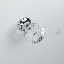 Pomello per mobile vetro ø30 Metal Style cromo lucido