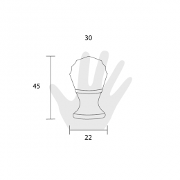 Pomello per mobile vetro ø30 Metal Style cromo lucido 2