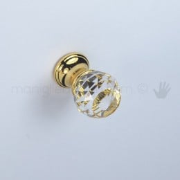 Pomello per mobile vetro ø22 Metal Style bagno oro