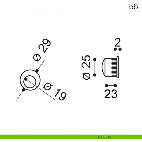 Ditale di trascinamento Manital art.56 disegno