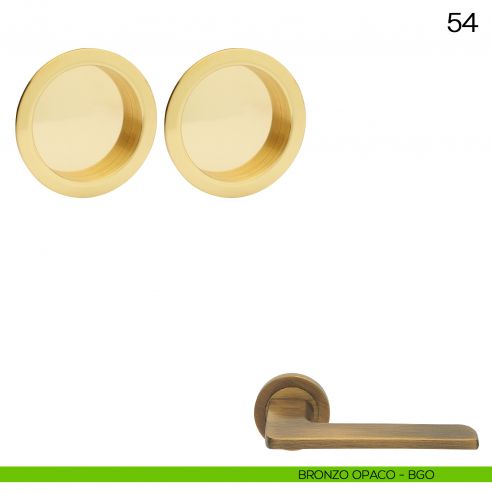 Maniglia incasso tonda cieca Manital art.54 bronzato
