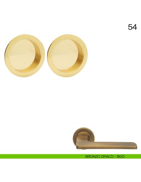 Maniglia incasso tonda cieca Manital art.54 bronzato