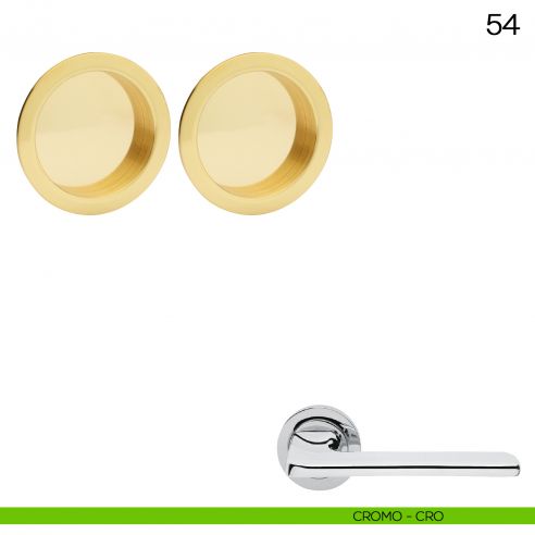 Maniglia incasso tonda cieca Manital art.54 cromato