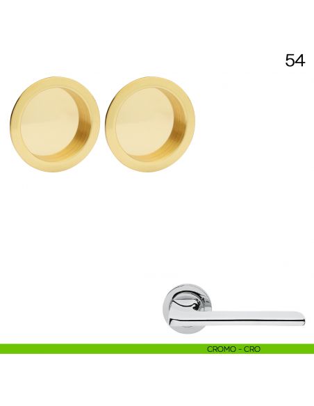 Maniglia incasso tonda cieca Manital art.54 cromato