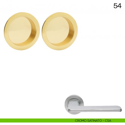 Maniglia incasso tonda cieca Manital art.54 cromato satinato