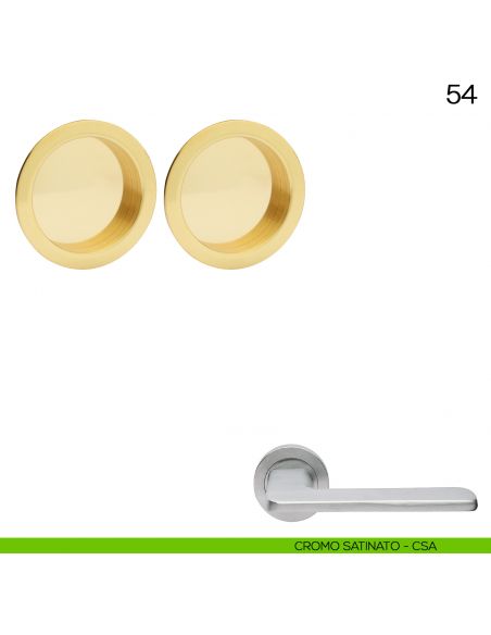 Maniglia incasso tonda cieca Manital art.54 cromato satinato