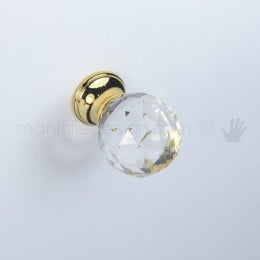 Pomello per mobile vetro ø30 Metal Style bagno oro