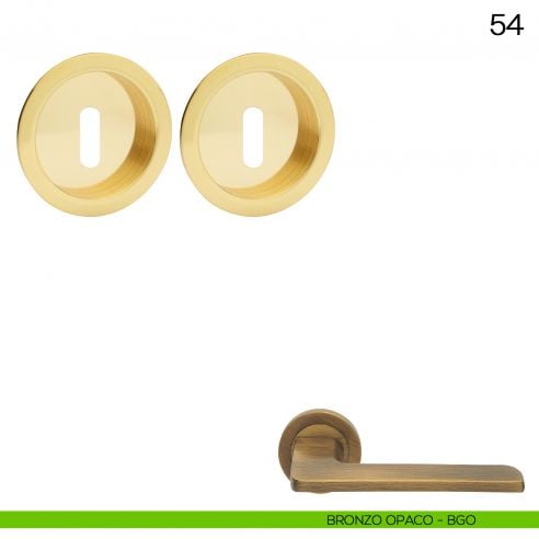Maniglia incasso tonda foro chiave Manital art.54 bronzato
