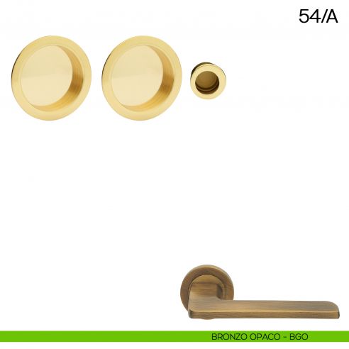 Maniglia incasso tonda cieca con trascinatore Manital art.54/A bronzato