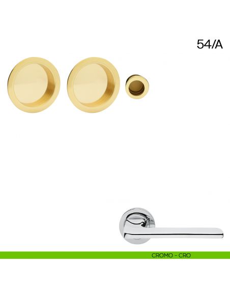 Maniglia incasso tonda cieca con trascinatore Manital art.54/A cromato