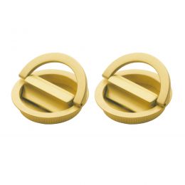 Maniglia incasso tonda con nottolino con anello da ambo le parti Manital art.75/C