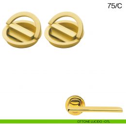 Maniglia incasso tonda con nottolino con anello da ambo le parti Manital art.75/C 2