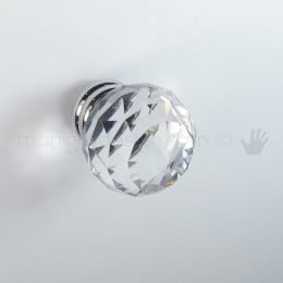 Coppia pomello per mobile vetro ø40 Metal Style cromo lucido