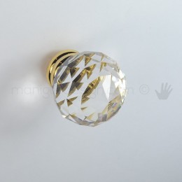 Coppia pomello per mobile vetro ø40 Metal Style bagno oro