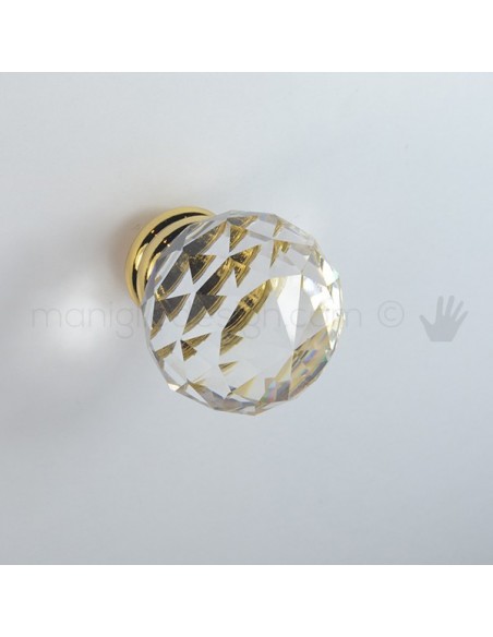 Coppia pomello per mobile vetro ø40 Metal Style bagno oro