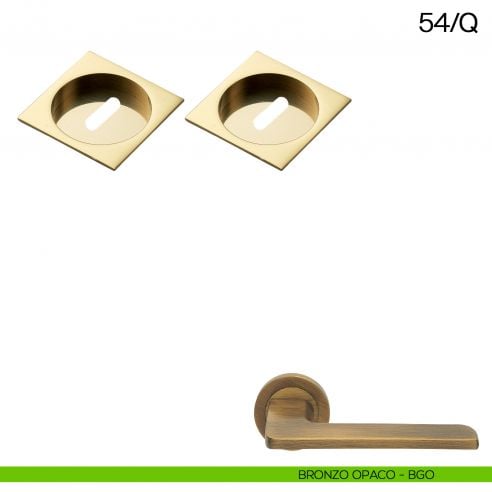 Maniglia incasso quadrata foro chiave Manital art.54/Q bronzato