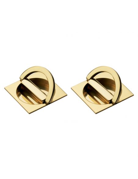 Maniglia incasso quadrata con nottolino con anello da ambo le parti Manital art.75C/Q