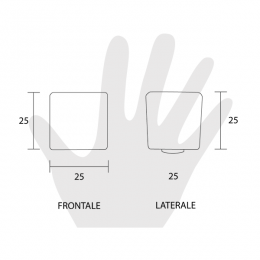 Pomello per mobile vetro pulegoso blu Metal Style 2