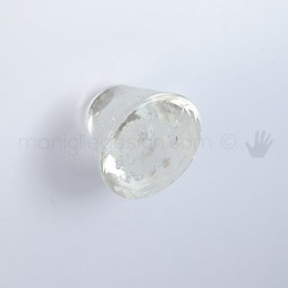 Pomello per mobile vetro pulegoso trasparente Metal Style