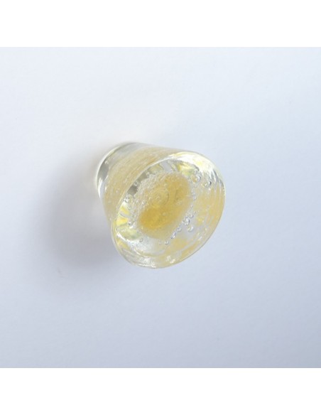 Pomello per mobile vetro pulegoso ambra Metal Style