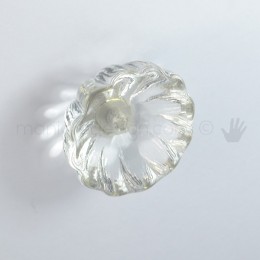 Pomello per mobile vetro trasparente ø30 Metal Style