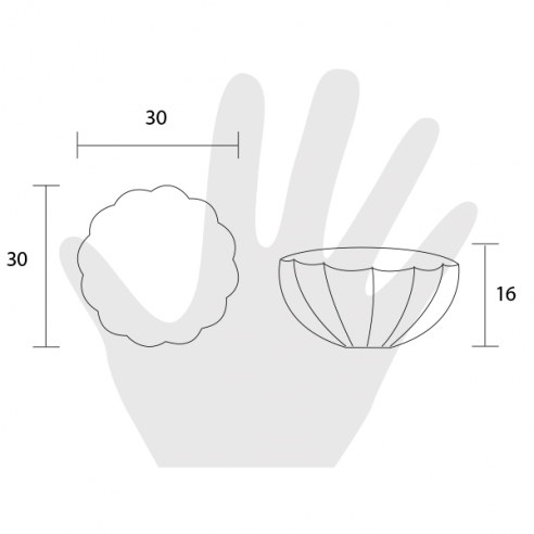 Pomello per mobile vetro trasparente ø30 Metal Style disegno