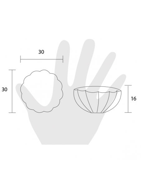Pomello per mobile vetro trasparente ø30 Metal Style disegno