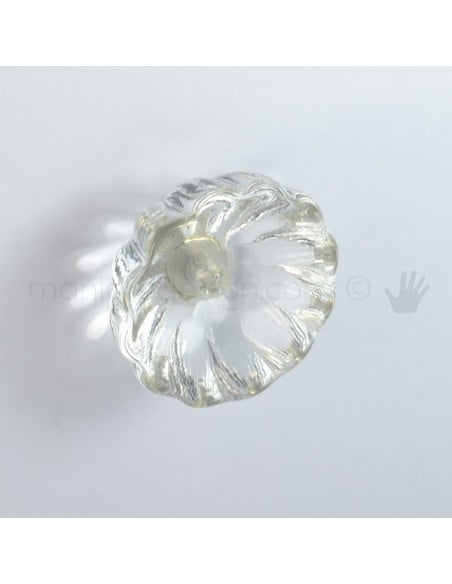 Pomello per mobile vetro trasparente ø40 Metal Style