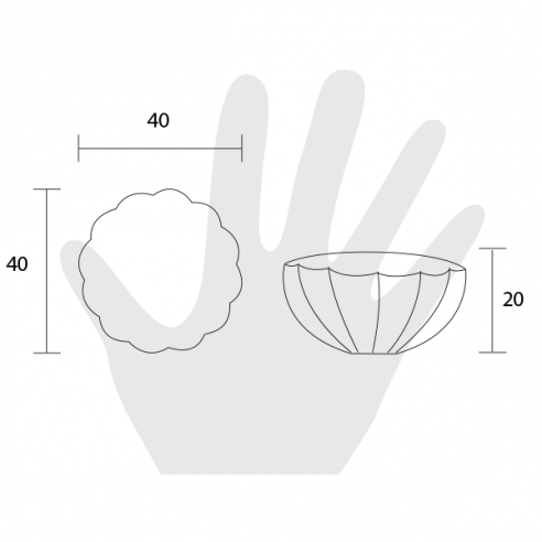 Pomello per mobile vetro trasparente ø40 Metal Style disegno