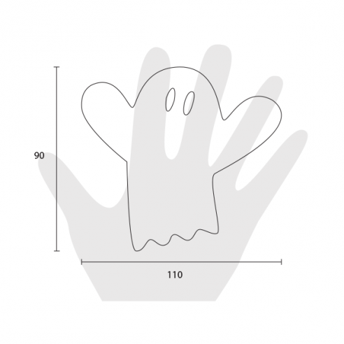 Pomello per mobile Metal Style fantasma disegno