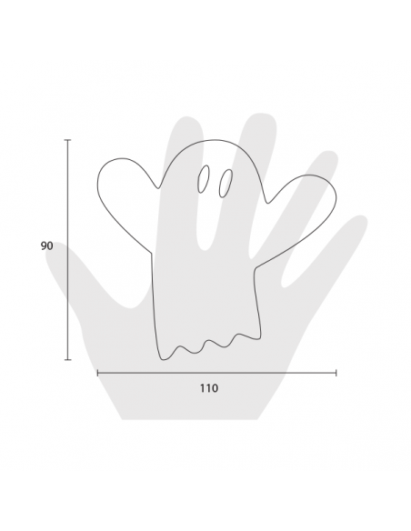 Pomello per mobile Metal Style fantasma disegno