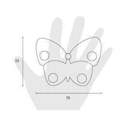 Pomello per mobile Metal Style farfalla 2