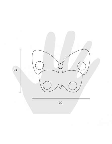 Pomello per mobile Metal Style farfalla disegno