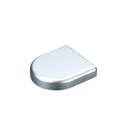 Placchetta copriscatolina semitonda argento satinato Salice P2CBA09 per cerniera per anta in vetro
