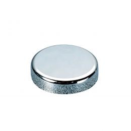 Placchetta copriscatolina tonda cromata Salice P2CTA06 per cerniera per anta in vetro